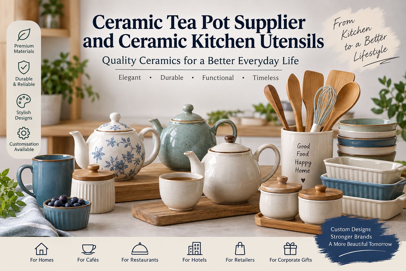 Ceramic Tea Pot Supplier and Ceramic Kitchen Utensils: A Practical Buying Guide